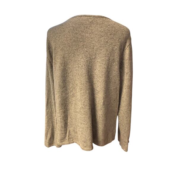 Crazy Horse Gray Wool Blend Holiday Sweater Christmas Tree Appliqué Pullover XL - Picture 3 of 6